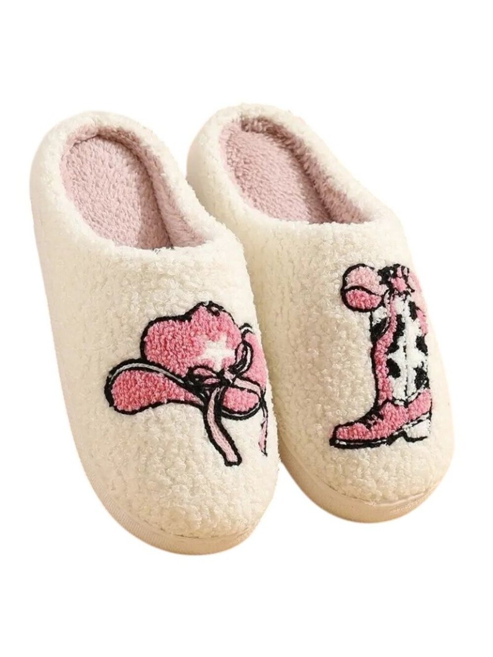 2/$30 NEW Cowboy Boot Slippers Size 9-10 Slippers - Picture 6 of 12